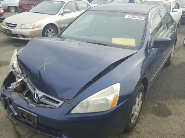 1HGCM56455A144932 - 2005 HONDA ACCORD LX BLUE photo 2