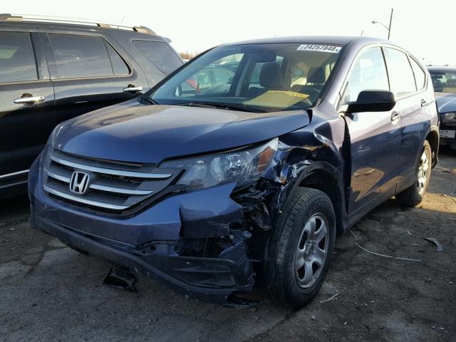 3CZRM3H3XEG705316 - 2014 HONDA CR-V LX BLUE photo 2