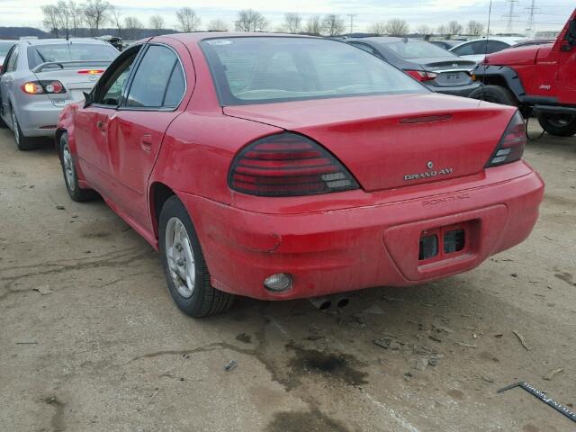 1G2NF52F13C137653 - 2003 PONTIAC GRAND AM S RED photo 3