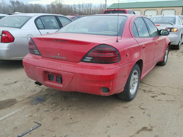 1G2NF52F13C137653 - 2003 PONTIAC GRAND AM S RED photo 4