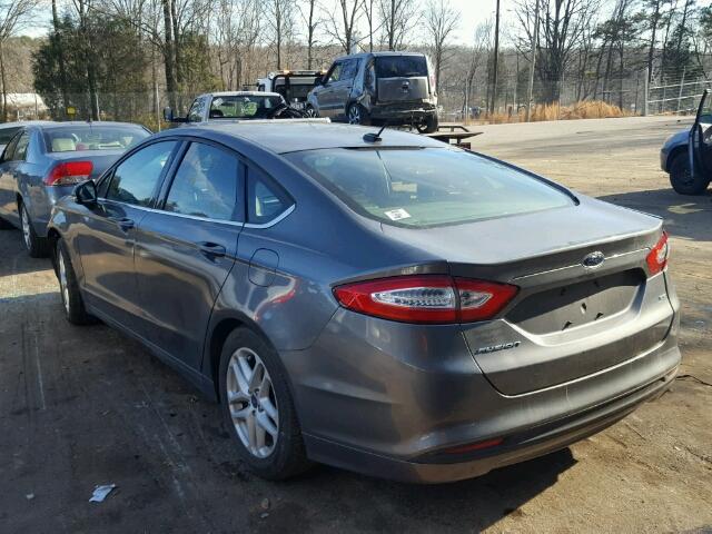 3FA6P0H78ER113313 - 2014 FORD FUSION SE TEAL photo 3