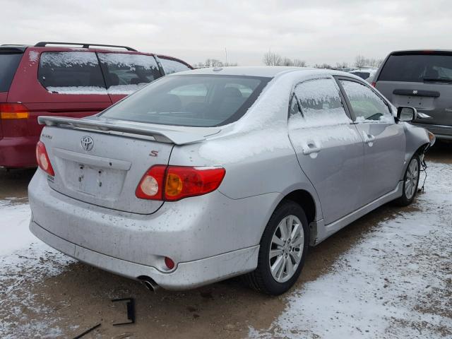 2T1BU4EE1AC455469 - 2010 TOYOTA COROLLA BA SILVER photo 4