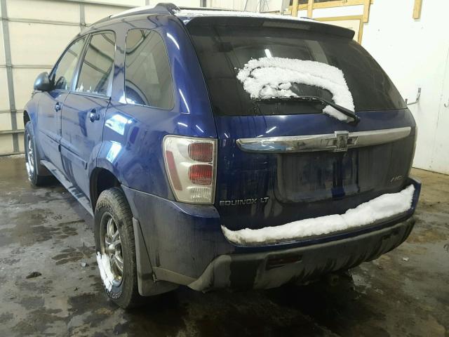 2CNDL73F856158162 - 2005 CHEVROLET EQUINOX LT BLUE photo 3