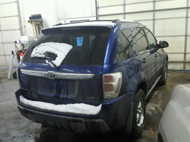 2CNDL73F856158162 - 2005 CHEVROLET EQUINOX LT BLUE photo 4