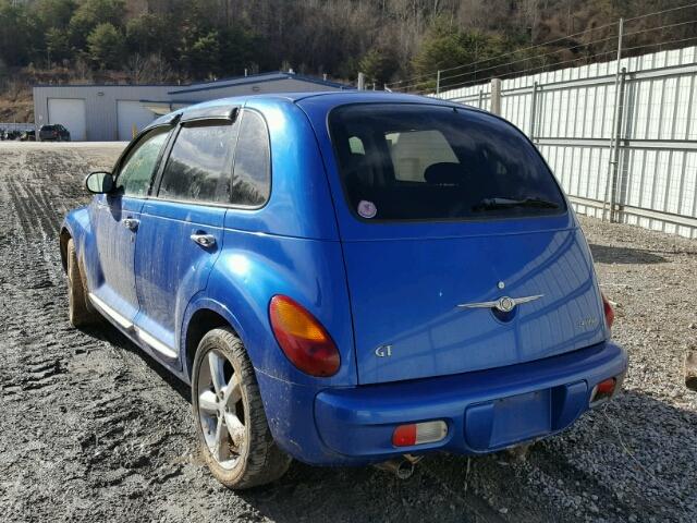 3C8FY78GX3T528583 - 2003 CHRYSLER PT CRUISER BLUE photo 3