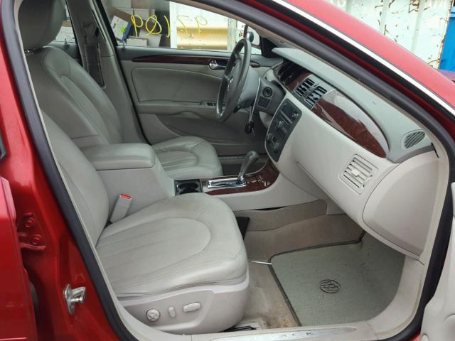 1G4HD57189U135375 - 2009 BUICK LUCERNE CX RED photo 5