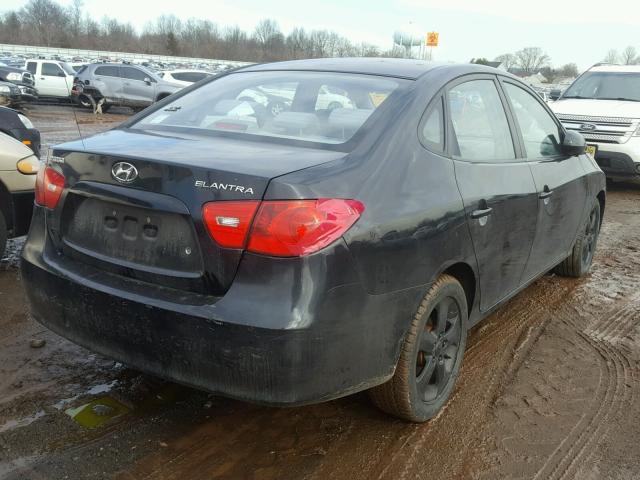 KMHDU46D87U102457 - 2007 HYUNDAI ELANTRA GL BLACK photo 4