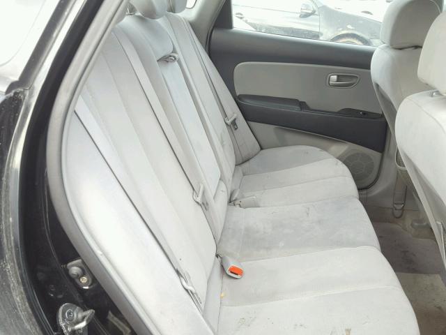 KMHDU46D87U102457 - 2007 HYUNDAI ELANTRA GL BLACK photo 6