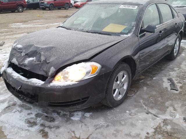 2G1WT58K489244281 - 2008 CHEVROLET IMPALA LT BROWN photo 2