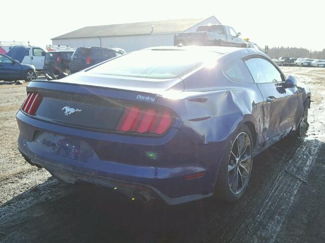 1FA6P8TH7G5302586 - 2016 FORD MUSTANG BLUE photo 4