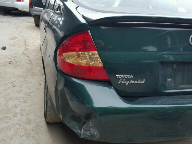 JT2BK18UX20047094 - 2002 TOYOTA PRIUS GREEN photo 9