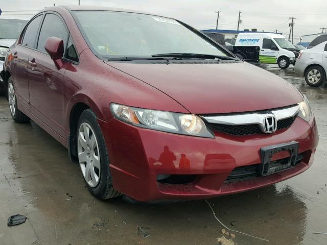 2HGFA1F57AH585965 - 2010 HONDA CIVIC LX BURGUNDY photo 1