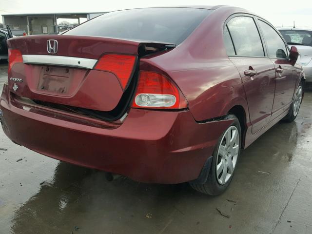 2HGFA1F57AH585965 - 2010 HONDA CIVIC LX BURGUNDY photo 4