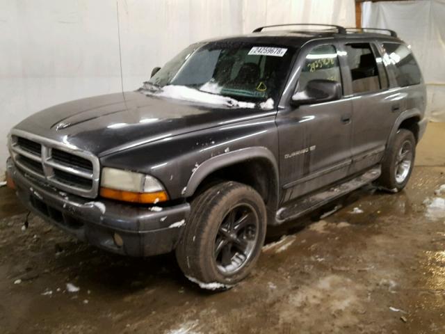 1B4HS28N21F602113 - 2001 DODGE DURANGO CHARCOAL photo 2