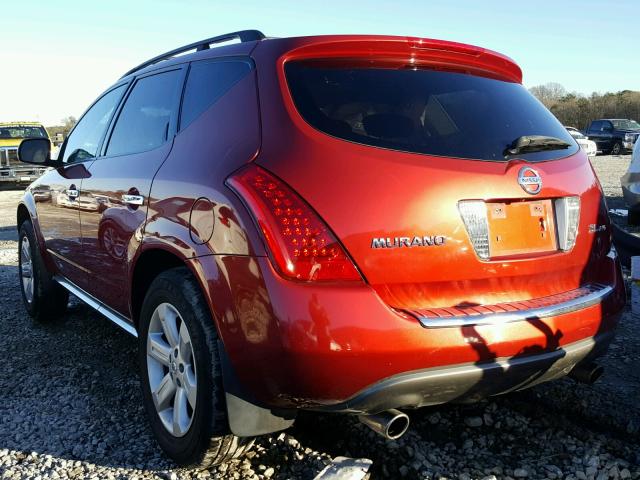 JN8AZ08W47W667202 - 2007 NISSAN MURANO SL RED photo 3