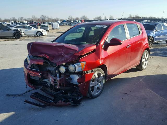 1G1JE6SB3E4117930 - 2014 CHEVROLET SONIC LTZ MAROON photo 2