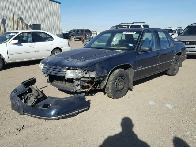 2G1WL54T2N1130174 - 1992 CHEVROLET LUMINA BLUE photo 2