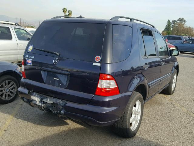 4JGAB57E33A444769 - 2003 MERCEDES-BENZ ML 350 BLUE photo 4