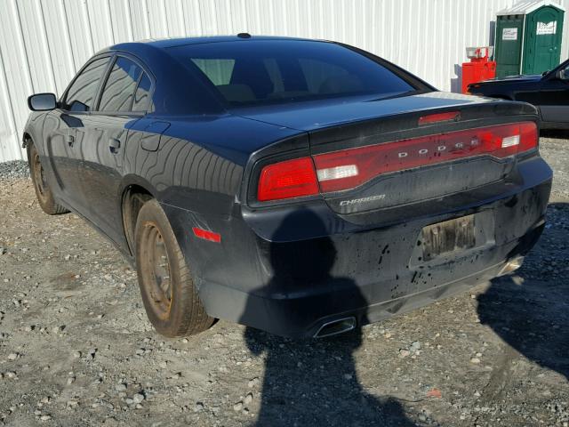 2B3CL3CG2BH527259 - 2011 DODGE CHARGER BLACK photo 3