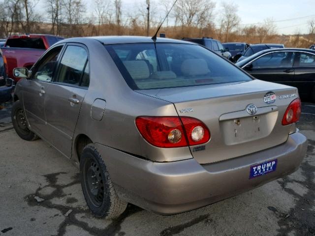 2T1BR32E05C476058 - 2005 TOYOTA COROLLA CE TAN photo 3