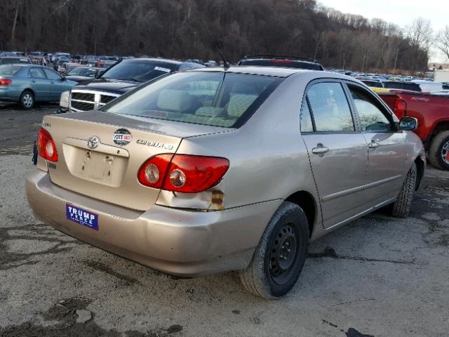 2T1BR32E05C476058 - 2005 TOYOTA COROLLA CE TAN photo 4