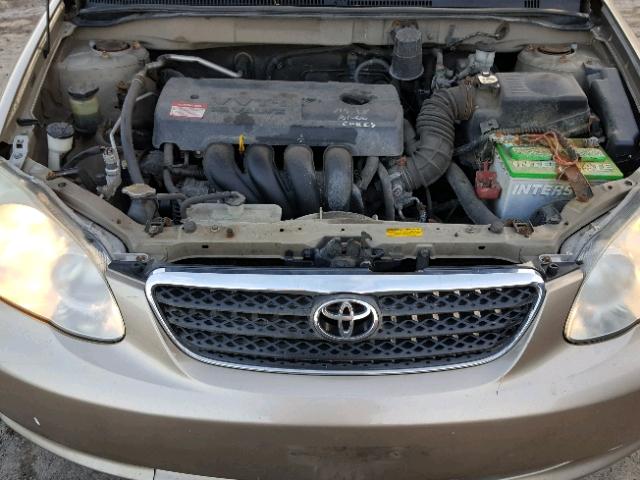 2T1BR32E05C476058 - 2005 TOYOTA COROLLA CE TAN photo 7