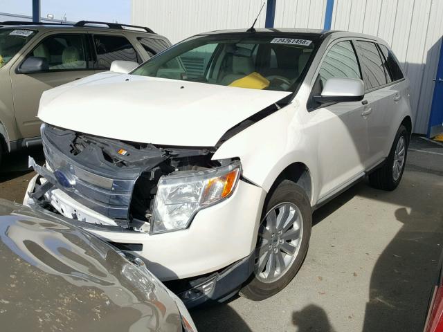 2FMDK3JC9ABB09221 - 2010 FORD EDGE SEL WHITE photo 2