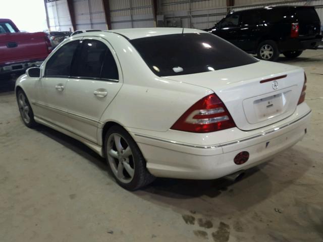 WDBRF40J75F707749 - 2005 MERCEDES-BENZ C 230K SPO WHITE photo 3