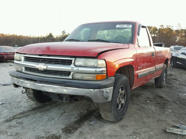 1GCEK14T8XE108986 - 1999 CHEVROLET SILVERADO RED photo 2