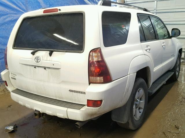 JTEBU14R750073249 - 2005 TOYOTA 4RUNNER SR WHITE photo 4