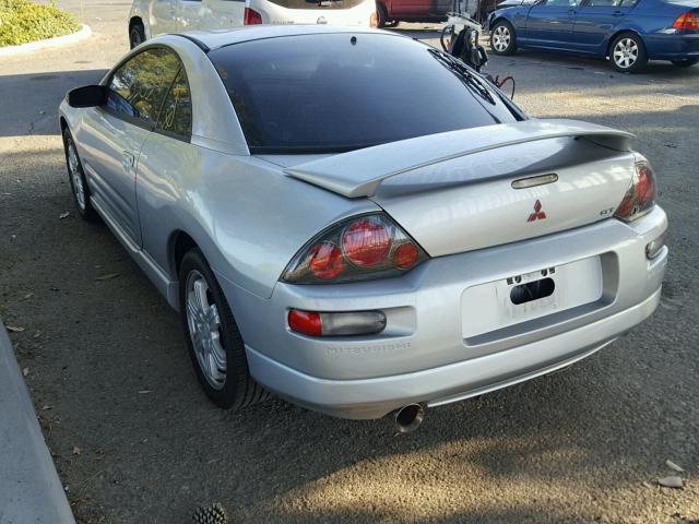 4A3AC54H91E014439 - 2001 MITSUBISHI ECLIPSE GT SILVER photo 3