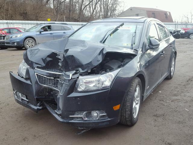 1G1PF5S92B7220846 - 2011 CHEVROLET CRUZE LT BLACK photo 2