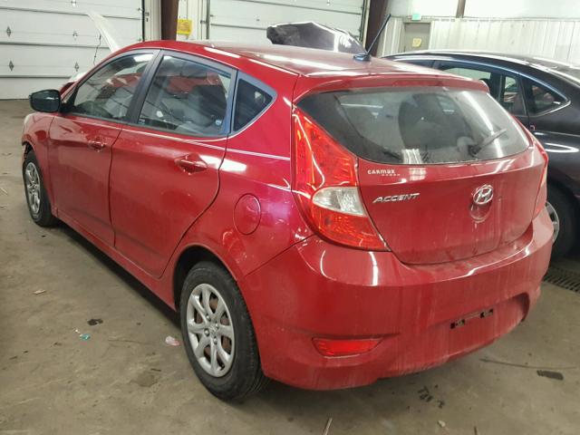 KMHCT5AE4CU039145 - 2012 HYUNDAI ACCENT GLS RED photo 3