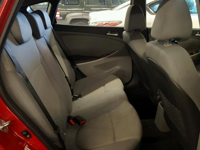 KMHCT5AE4CU039145 - 2012 HYUNDAI ACCENT GLS RED photo 6