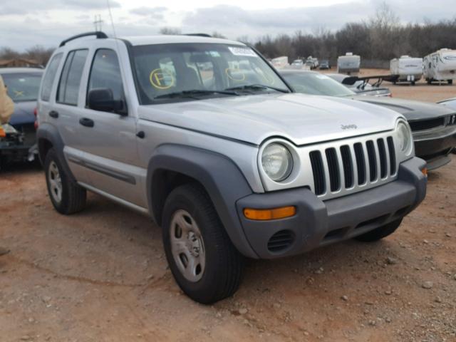 1J4GK48K83W578283 - 2003 JEEP LIBERTY SP SILVER photo 1