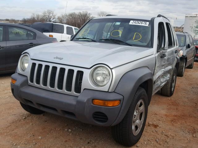 1J4GK48K83W578283 - 2003 JEEP LIBERTY SP SILVER photo 2