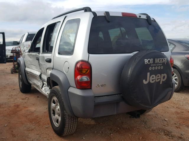 1J4GK48K83W578283 - 2003 JEEP LIBERTY SP SILVER photo 3