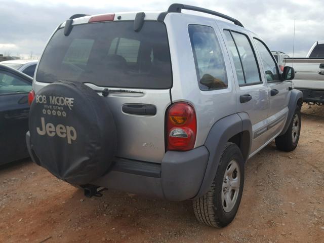 1J4GK48K83W578283 - 2003 JEEP LIBERTY SP SILVER photo 4