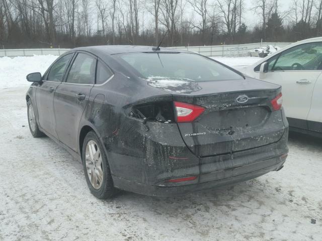 3FA6P0H76GR222968 - 2016 FORD FUSION SE BLACK photo 3