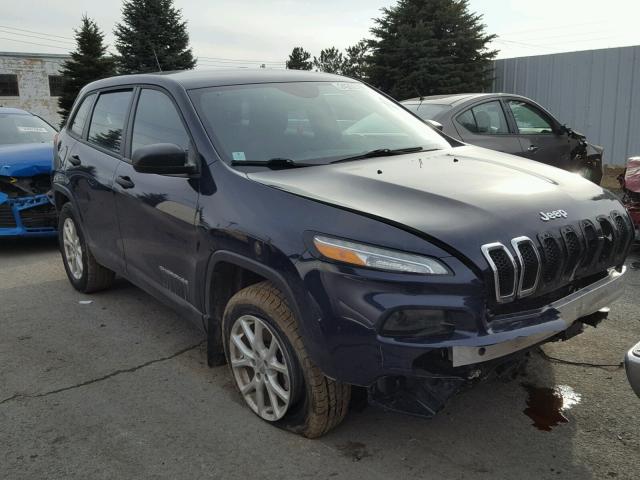 1C4PJMABXFW565025 - 2015 JEEP CHEROKEE S BLUE photo 1