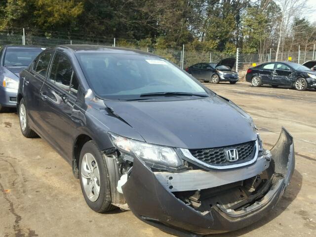 2HGFB2F53DH566465 - 2013 HONDA CIVIC LX CHARCOAL photo 1