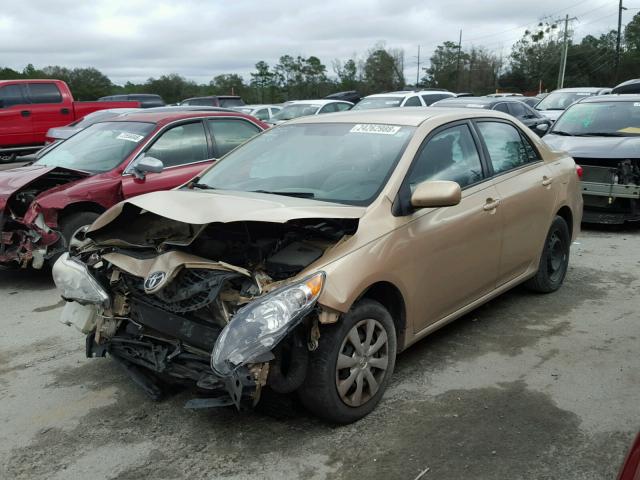 2T1BU4EE8BC748657 - 2011 TOYOTA COROLLA BA GOLD photo 2