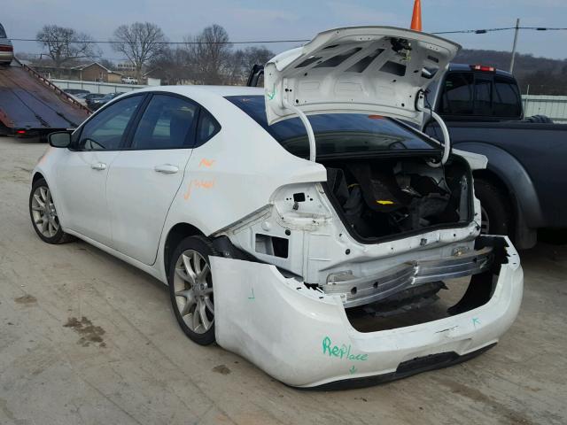 1C3CDFBA5DD240559 - 2013 DODGE DART SXT WHITE photo 3