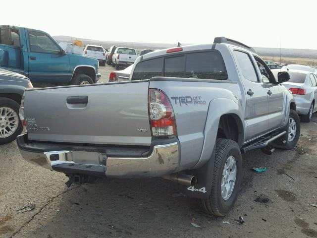 3TMLU4EN1FM171424 - 2015 TOYOTA TACOMA DOU SILVER photo 4