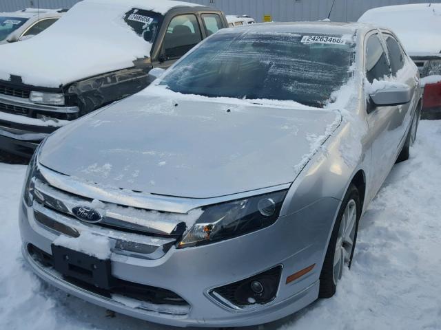 3FAHP0JA7CR223958 - 2012 FORD FUSION SEL SILVER photo 2