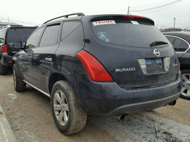 JN8AZ08WX6W503287 - 2006 NISSAN MURANO SL BLACK photo 3