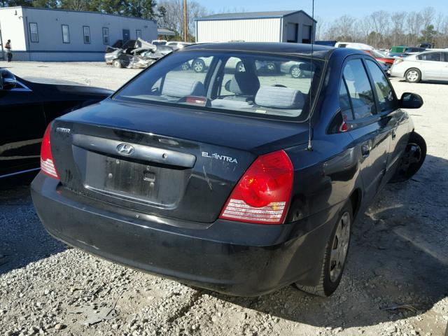 KMHDN46D66U275034 - 2006 HYUNDAI ELANTRA GL BLACK photo 4