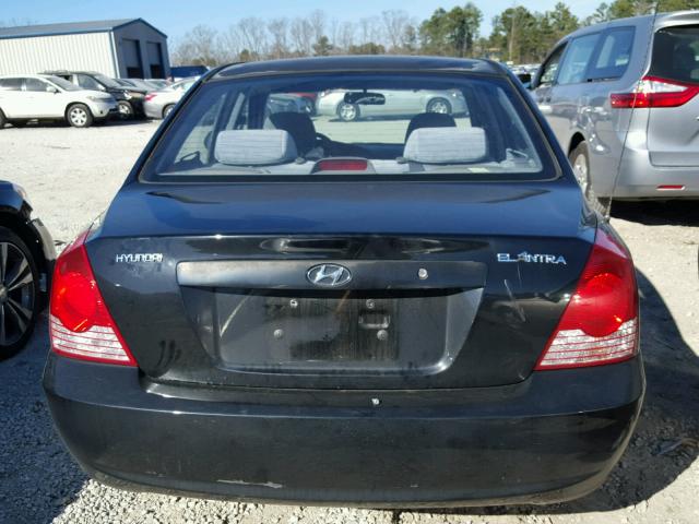 KMHDN46D66U275034 - 2006 HYUNDAI ELANTRA GL BLACK photo 9