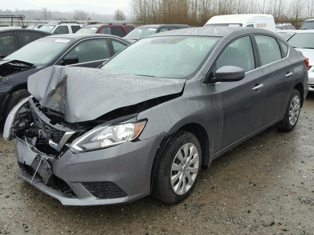 3N1AB7AP4GL653305 - 2016 NISSAN SENTRA S GRAY photo 2