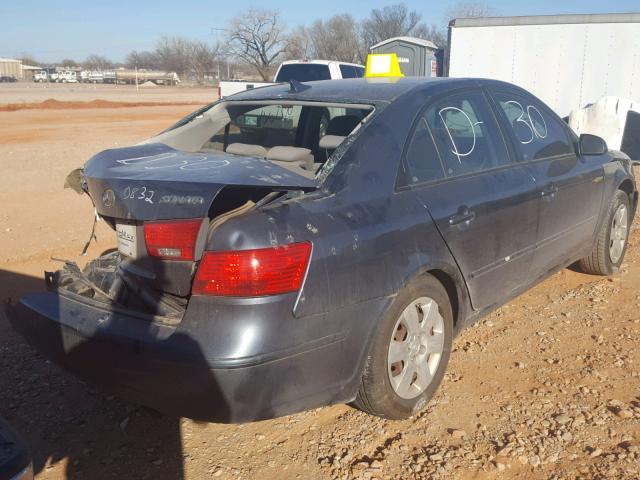 5NPET46C69H470832 - 2009 HYUNDAI SONATA GLS BLUE photo 4